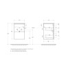 База под раковину подвесная BELBAGNO UNO-MINI-400-2C-SO-AO
